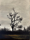 Tree Silhouette - Original, Signed Acrylic Painting