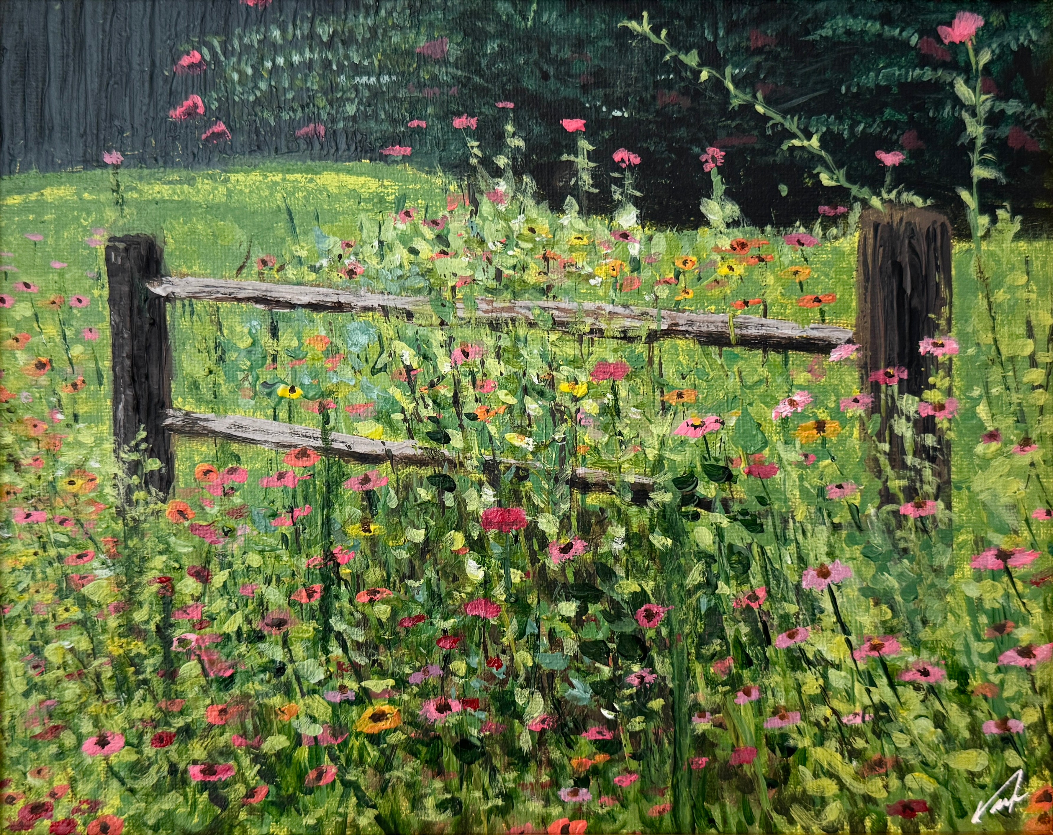 Wildflowers - Original, Signed Acrylic Painting